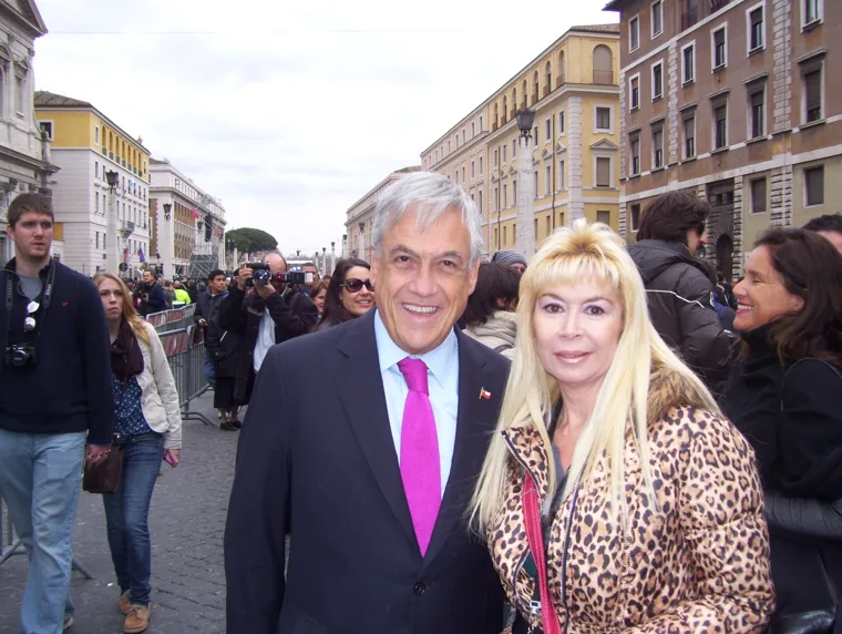 MIRIAM ENTREVISTA AL PRESIDENTE DE CHILE SEBASTIAN PINERA, EN ROMA